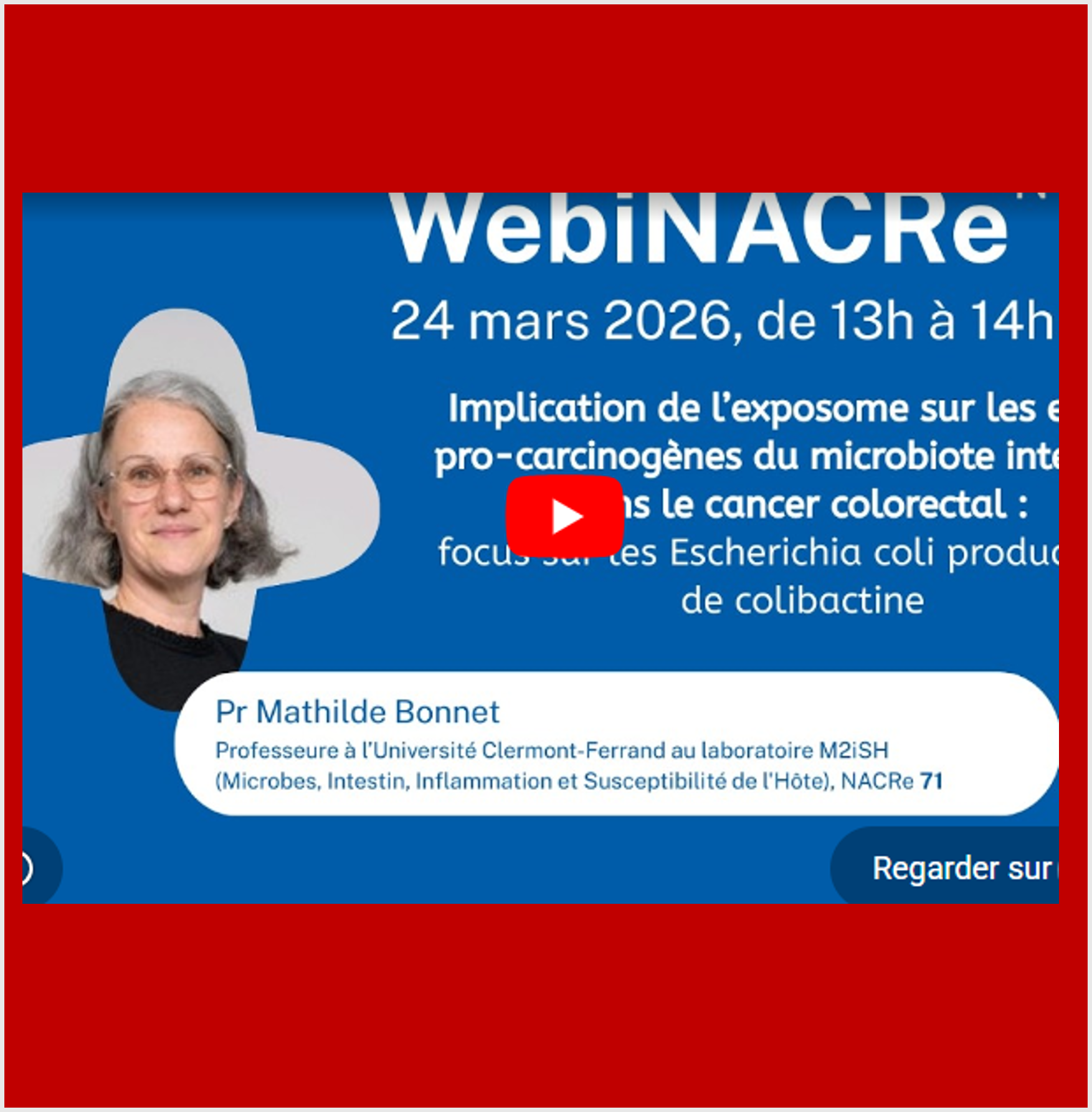 Image WebiNACRE : « Implication de l&rsquo;exposome sur les effets pro-carcinogènes du microbiote intestinal »