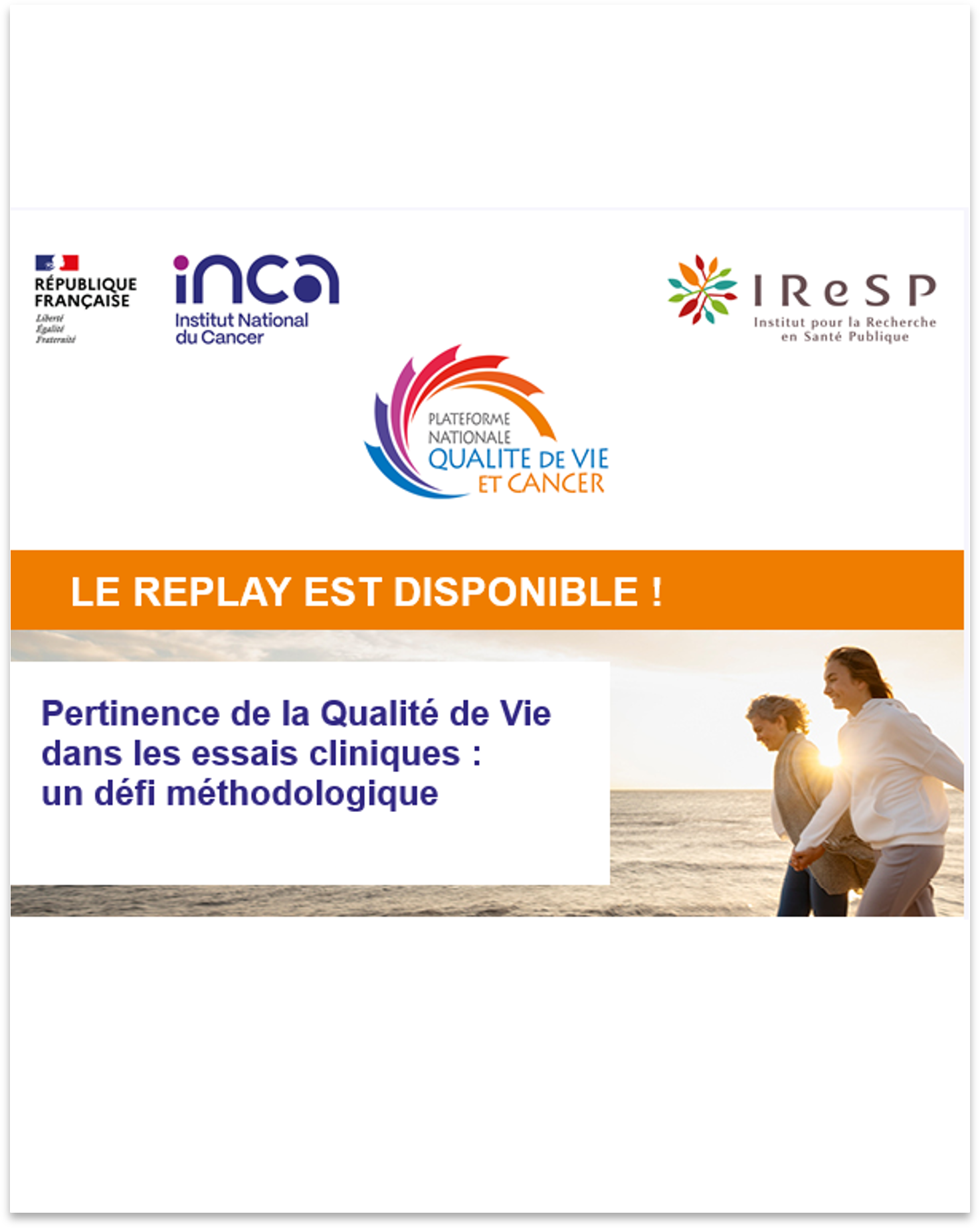 Image Replay : Pertinence de la qualité de Vie dans les essais cliniques : un défi méthodologique