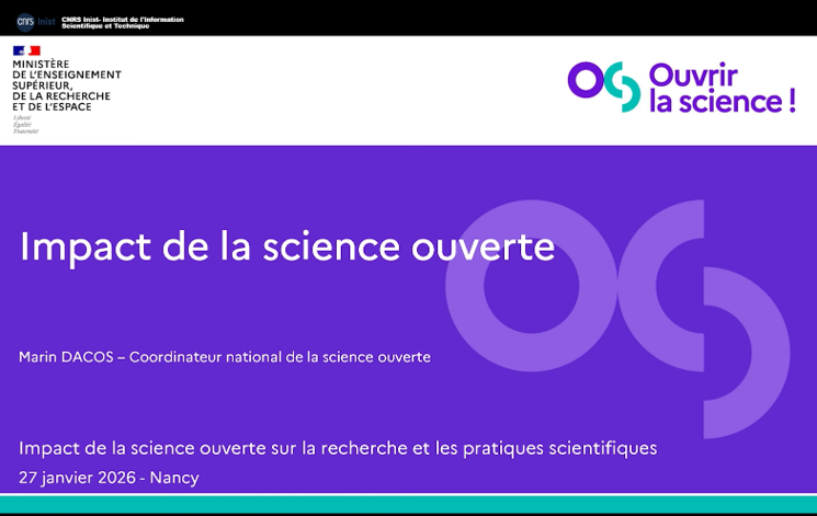 Image Replay des rencontres Impact science ouverte (SO) 2026 : ce que la science ouverte change pour les scientifiques